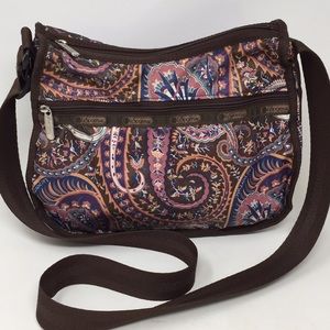 LeSportSac Brown Paisley Print Shoulderbag